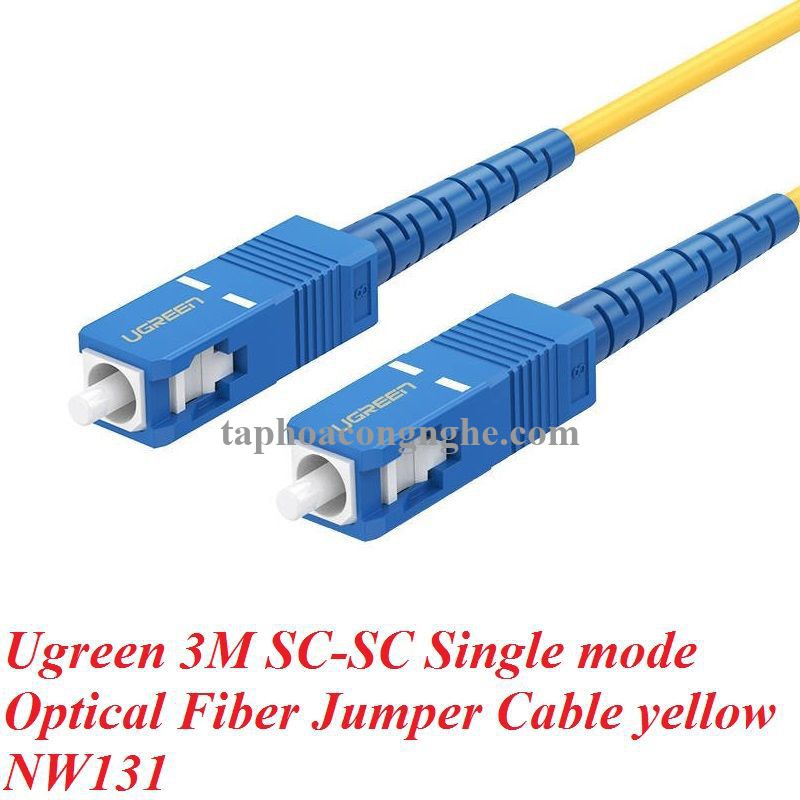 Ugreen 70664 3M SC-SC cáp nhảy quang Single mode màu vàng Optical Fiber NW131 30070664